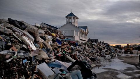 Debris from Superstorm Sandy is seen on Thursday in Long Branch, New Jersey. 