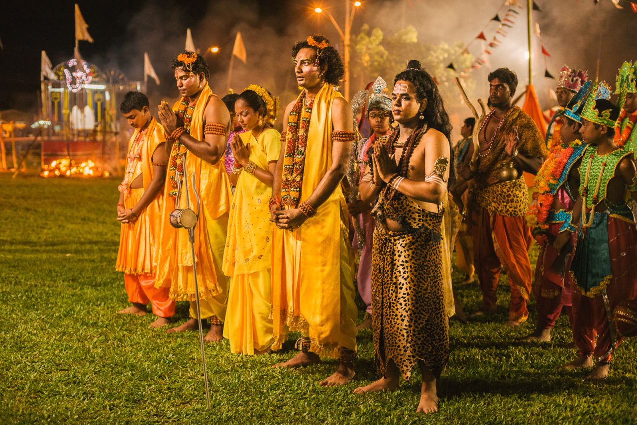 For <a href="http://ireport.cnn.com/people/riche90210">Roger Seepersad</a> from the Caribbean island of Trinidad, Diwali offers the perfect opportunity to snap some spectacular images. "Diwali is special to me because being a photographer, I am into light. It is the Festival of Light," he says. This photo shows actors praying at the end of a re-enactment of the life of the Indian king Lord Ram. Seepersad says the play runs for two hours every night for ten nights in the run-up to Diwali.