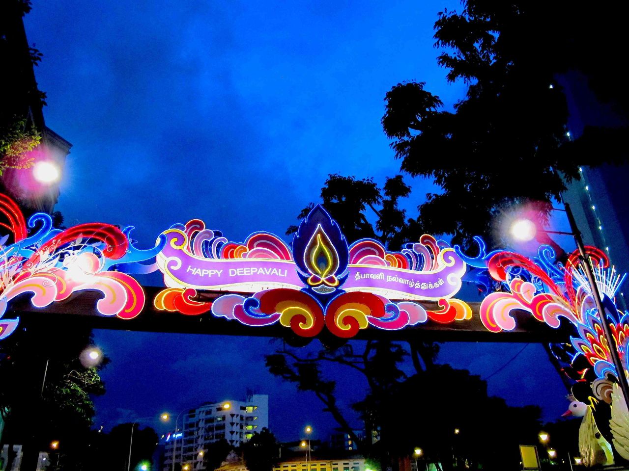 A vivid neon sign celebrating Diwali hangs above Singapore's Little India district. The image was captured by iReporter, <a href="http://ireport.cnn.com/people/MonikaKH">Monika Khaled</a>, an Austrian living and working in the populous Asian city state. "Deepavali in Singapore is a great event visited by visitors and locals alike and not just Indians," she says