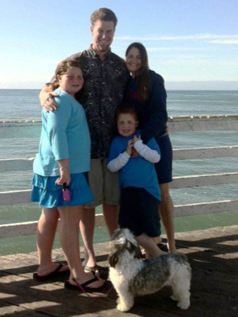 The Bond family, from left: Breanna, Dan, Nathan and Heidi take a photo at Pismo Beach, California. 