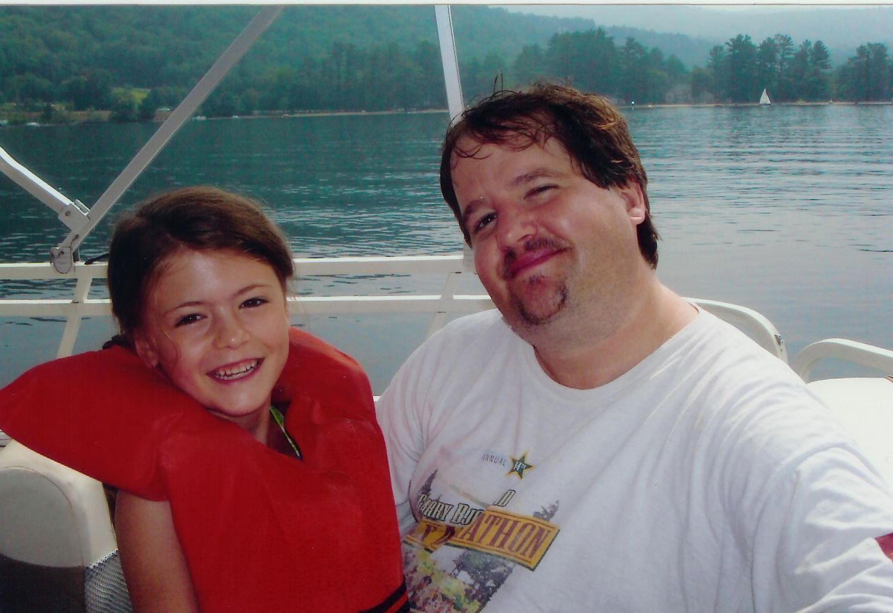 Steve Rummler with his fiance's daughter, Isabella, in the summer of 2010.