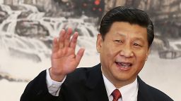  Chinese Vice President Xi Jinping, one of the members of new seven-seat Politburo Standing Committee, delivers a speech after being appointed the new Communist Party of China leader, at the Great Hall of the People on November 15, 2012 in Beijing, China.