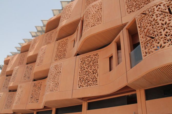 The Masdar Institute campus features a latticed motif on its building.