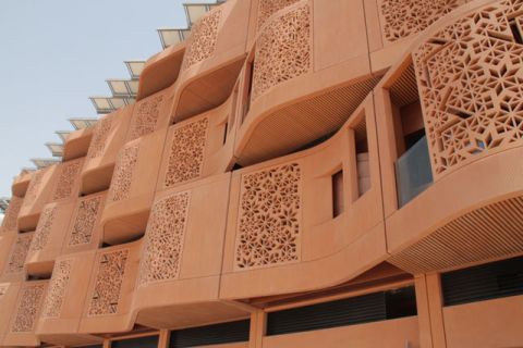 The Masdar Institute campus features a latticed motif on its building.