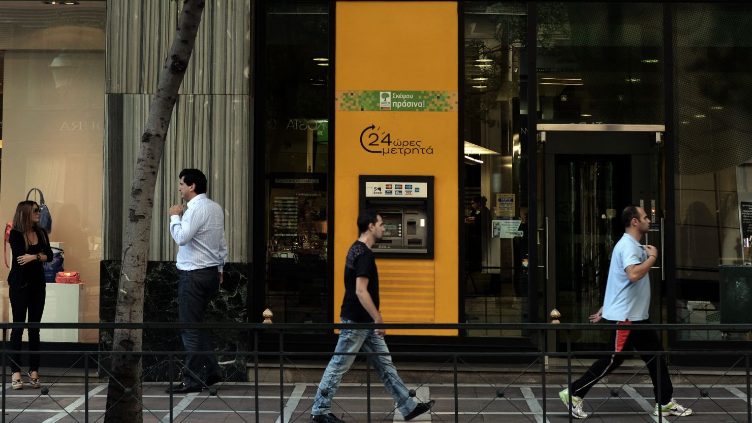 A Piraeus branch in Athens, October 19, 2012. Piraeus head Alex Manos says Greek banks will emerge stronger from the crisis.