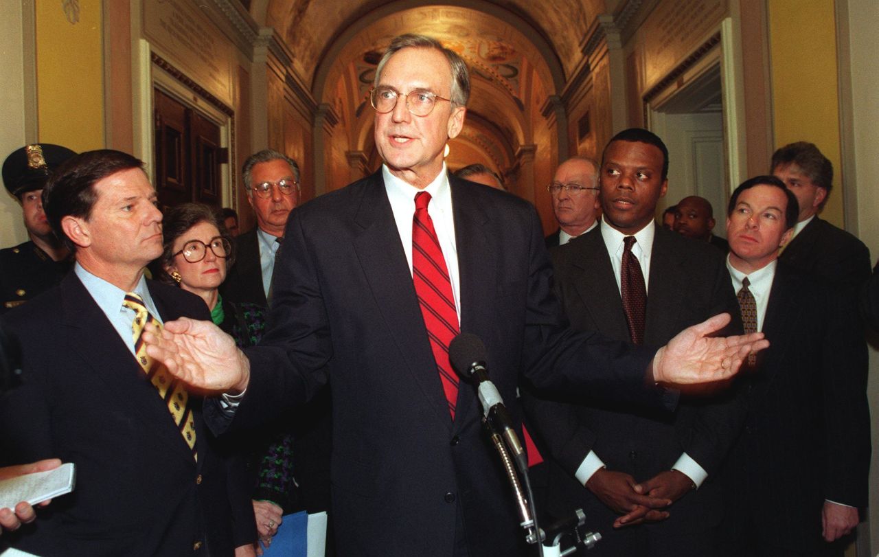 Days before the House voted to impeach President Clinton, Rep. Bob Livingston, R-Louisiana, admitted to cheating on his wife.