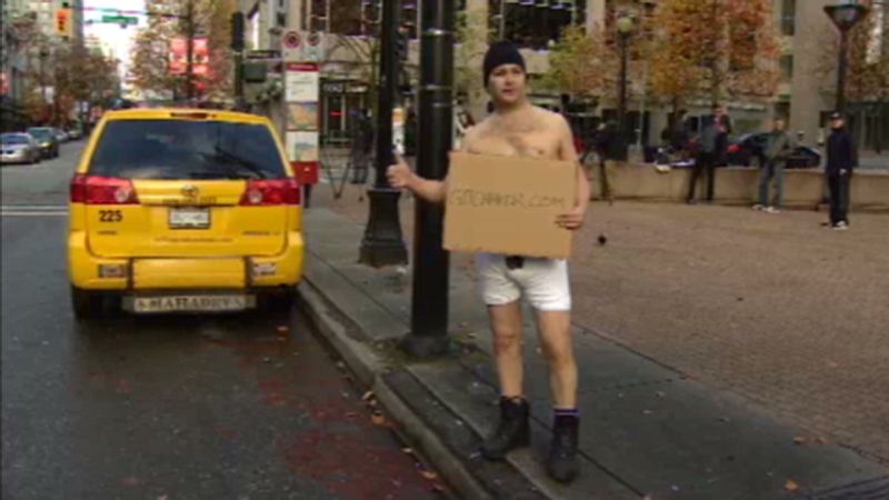 Man Hitchhikes In Underwear For Charity Cnn