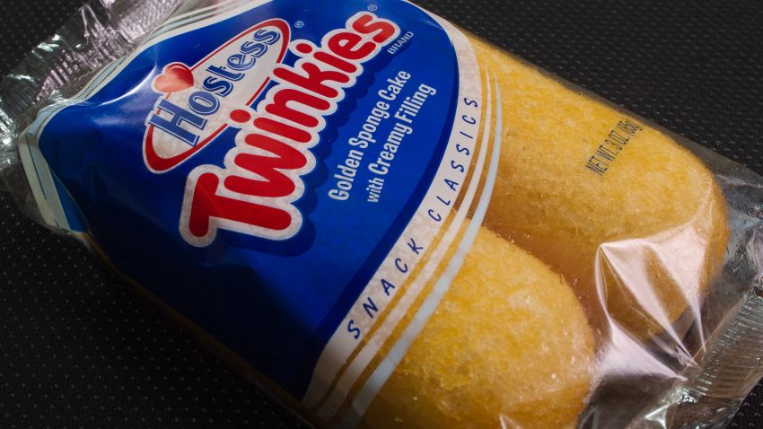 A photo of a twin pack of Hostess Twinkies taken January 11, 2012, made by Interstate Brands is viewed in Washington,DC.   Hostess Brands, the baker of Twinkie cakes and other iconic American foods, filed for bankruptcy protection Wednesday after failing to win concessions on union contracts. Founded in 1930, Hostess owns brands that were emblematic of American food for generations. Its popular Twinkie, a snack cake with a creamy filling, was launched that year. The company claims its Wonder bread, a vitamin-enriched sliced bread, was the first 100 percent natural bread available across the United States. AFP Photo/Paul J. Richards (Photo credit should read PAUL J. RICHARDS/AFP/Getty Images)