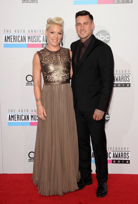 Pink and motocross racer Carey Hart first tied the knot in 2006, and after two years of matrimony, the tattooed lovebirds <a href="http://www.mtv.com/news/articles/1581962/pink-speaks-out-about-split-with-carey-hart.jhtml" target="_blank" target="_blank">were ready to call it quits</a>. Yet after just a year apart, <a href="http://www.gossipcop.com/pink-redbook-march-2013-cover-interview-butch-carey-hart-willow/" target="_blank" target="_blank">Pink made a move</a> to rekindle their romance. <a href="http://www.people.com/people/article/0,,20484101,00.html" target="_blank" target="_blank">The couple welcomed their first child, daughter Willow Sage</a>, in June 2011.