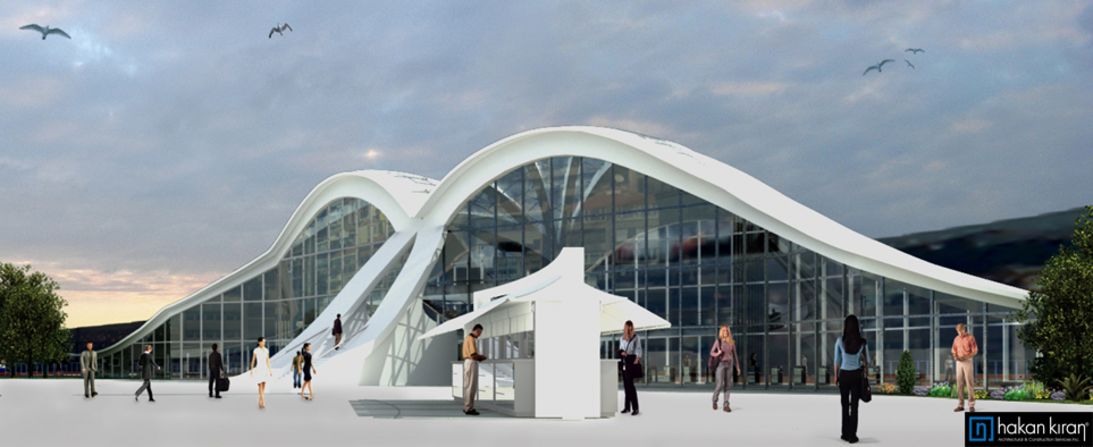 The building will house a new metro link, a tram station, an underpass for vehicles and ferry docks. When it opens, the new transport hub will facilitate the transfer of 90,000 travelers daily.