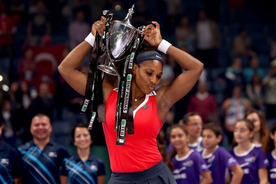 Serena Williams ended a dominant second half of 2012 by winning the season-ending WTA Championships in Istanbul. It marked the end of a dramatic change in fortunes for the 31-year-old.