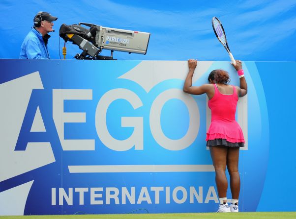 After nearly a year out with a foot injury and a life-threatening blood clot on her lung, Serena returned to the Tour in June 2011, at Eastbourne. Things didn't go exactly to plan upon her return.