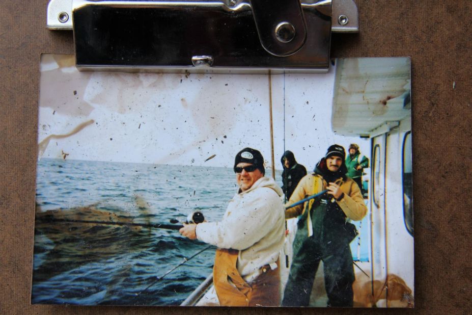 Fishermen face the camera in this snapshot, found and posted on Jeannette Van Houten's Facebook page.