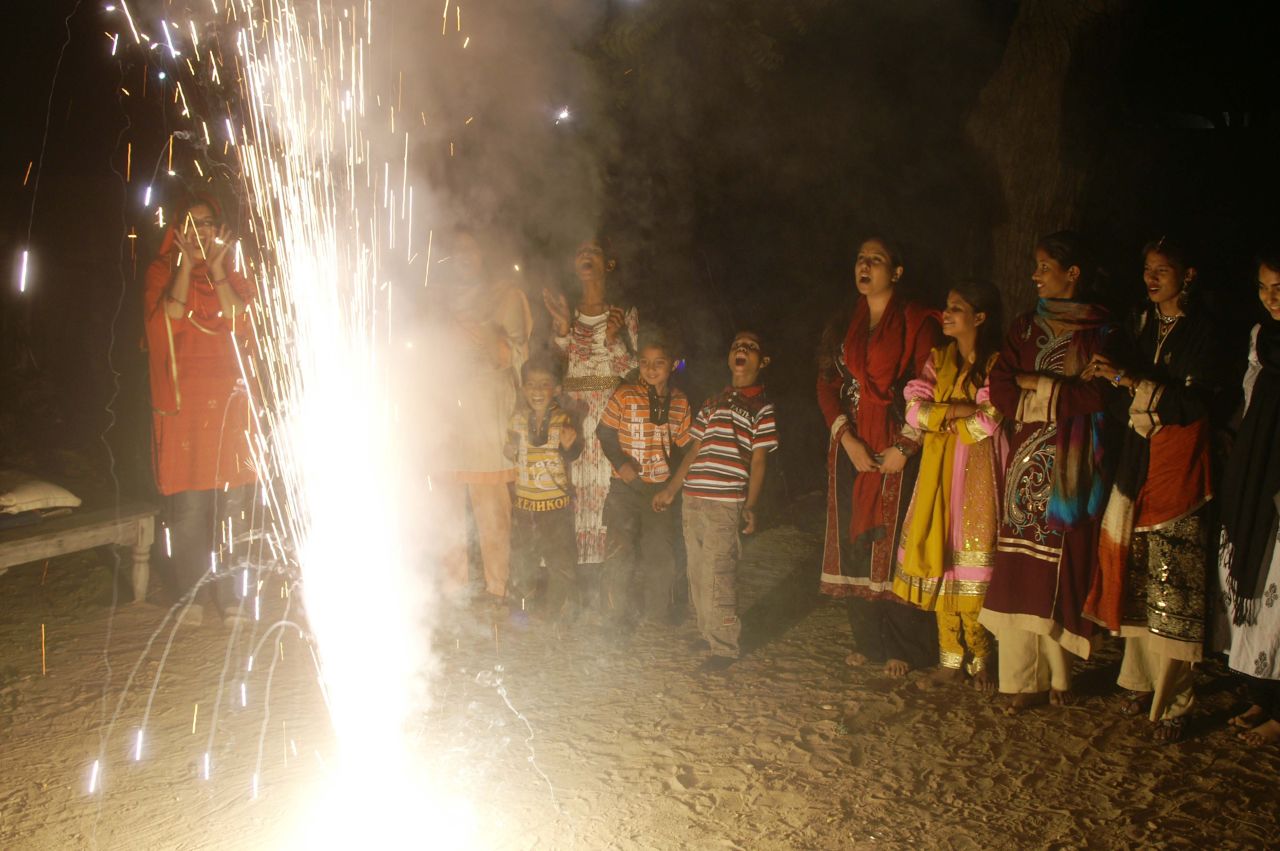 <a href="http://ireport.cnn.com/docs/DOC-882277" target="_blank">Syed Yasir Kazmi</a> captured this photo of Diwali celebrations in Karachi, Pakistan. "Everyone was happy, distributing sweets, doing prayer of Lukshmi Devi, and enjoying fireworks," he says. "What was most special to me was the happiness and joy on everyone's faces."