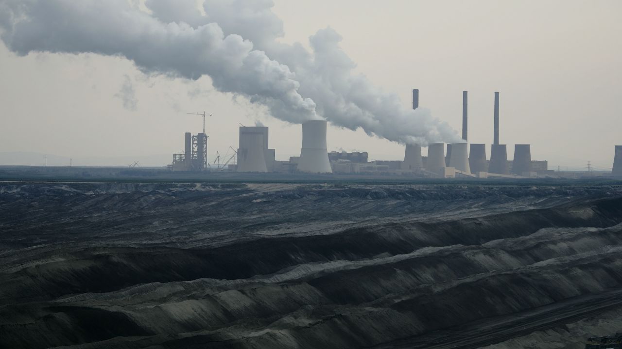 A lignite-fired (brown coal) power plant in Boxberg, Germany.  