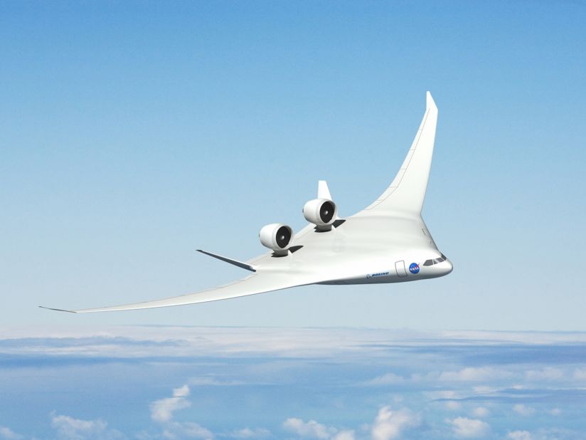 <strong>Blended Wing Body Airlifter: </strong>The Blended Wing Body Airlifter is a radical new design in which the plane's body and wing merge into one fluid unit. 