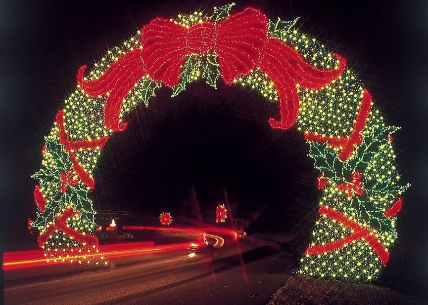 Callaway Gardens' "Fantasy of Lights" is one of the largest light displays in the country, with more than 8 million individual lights across 15 scenes.