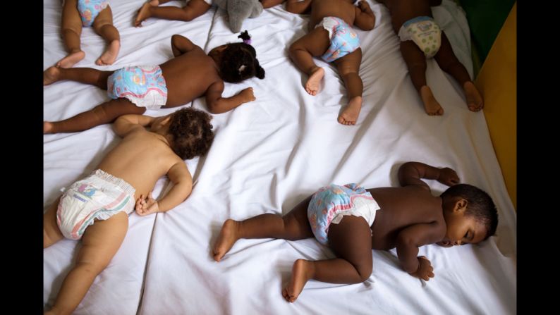 Babies rest peacefully at the center, an elegant structure built in one of the city's many slums. "This is a piece of heaven (on) Earth," Escobar said. "(The mothers) deserve the very best."