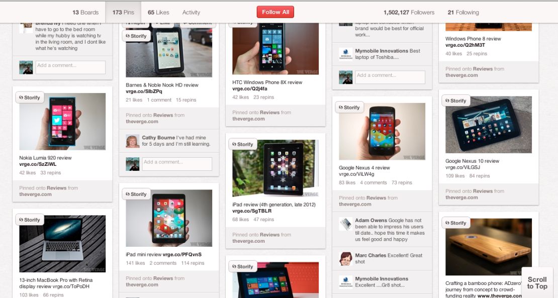 Tastemakers, like the tech site the Verge, are creating product guides on Pinterest.