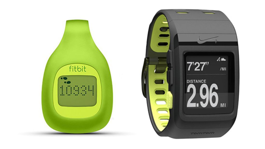 Just in time for New Year's resolutions, these beefed-up pedometers track more than steps. The <a href="http://www.fitbit.com/zip" target="_blank" target="_blank">Fitbit Zip</a> (left, $60) tracks steps, calories and distance, and lets you compete against friends. The <a href="http://nikeplus.nike.com/plus/products/sport_watch/" target="_blank" target="_blank">Nike+ Sportwatch GPS</a> (right, $169) records your location, pace, calories and heart rate while keeping you motivated with gentle reminders. 
