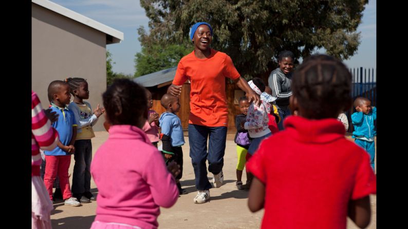 It's not always work for children in the program. On Fridays and Saturdays, students play sports or enjoy cultural activities like drumming or dancing.