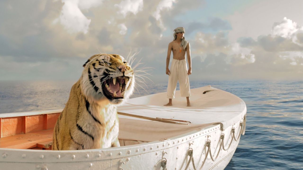 Suraj Sharma played the title character in the 2012 film "Life of Pi," based on Yann Martel's novel about a boy's struggle for survival after his ship, which was carrying zoo animals, sank in a storm. Pi spent many uneasy days at sea in a lifeboat with a Bengal tiger.
