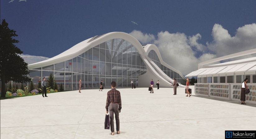 In addition to its iconic design, the building will incorporate green features including rainwater collection and a renewable energy facility.