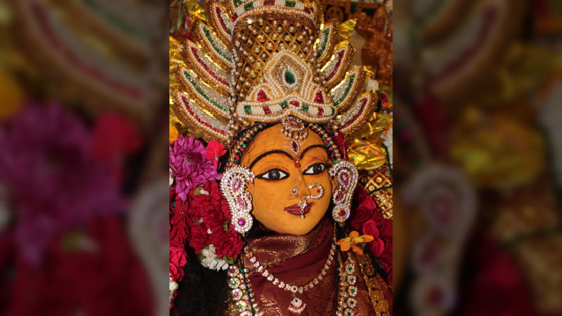 <a href="http://ireport.cnn.com/docs/DOC-883257" target="_blank">Sobhana Venkatesan</a> lives in St. John's, Newfoundland, Canada. The photo depicts an "Amman Alankaram " of Goddess Lakshmi. It was made by covering sandalwood paste on a dehusked coconut shell before Lakshmi's facial features were painted in. "Prayers offered to Goddess of Wealth, Lakshmi, during Diwali celebrations beckons prosperity into our homes and lives," says the 52-year-old. 