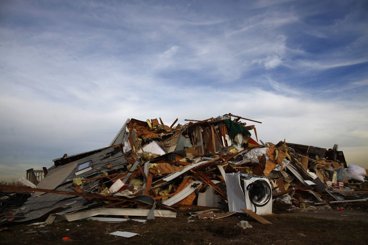 Little remains of this home in Union Beach, New Jersey, on Tuesday, November 20, after Superstorm Sandy devastated the area.