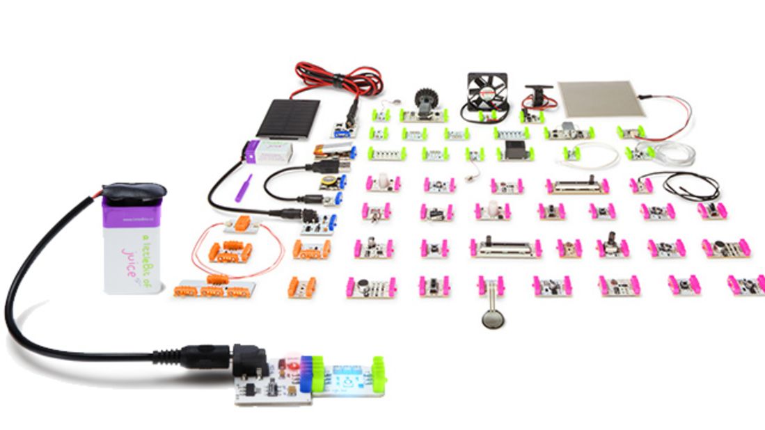 <a href="http://littlebits.cc/" target="_blank" target="_blank">LittleBits</a> are like electronic Legos. Kids can build little machines with the various circut boards. The pieces snap together and have different functions, such as making sounds, lighting up and acting as motors. The company has a special $49 <a href="http://shop.littlebits.com/products/holiday-kit" target="_blank" target="_blank">holiday kit</a> for making ornaments and other decorations.