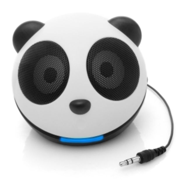 Kids (and more than a few adults) will get a musical kick out of this little <a href="http://www.gogrooveaudio.com/components/virtuemart/?page=shop.product_details&flypage=flypage.tpl&product_id=5&category_id=1" target="_blank">panda-shaped speaker</a>, which connects to a phone, laptop, tablet or MP3 player to power your tunes on the go. Available for $24.99 from Amazon and other retailers.