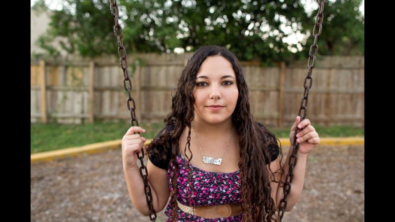 When she feels stressed from her responsibilities, Mimi swings in the park next to her home. "The kids don't have a voice," Siskowski said, "so they need somebody to be their voice, to be their advocate." 