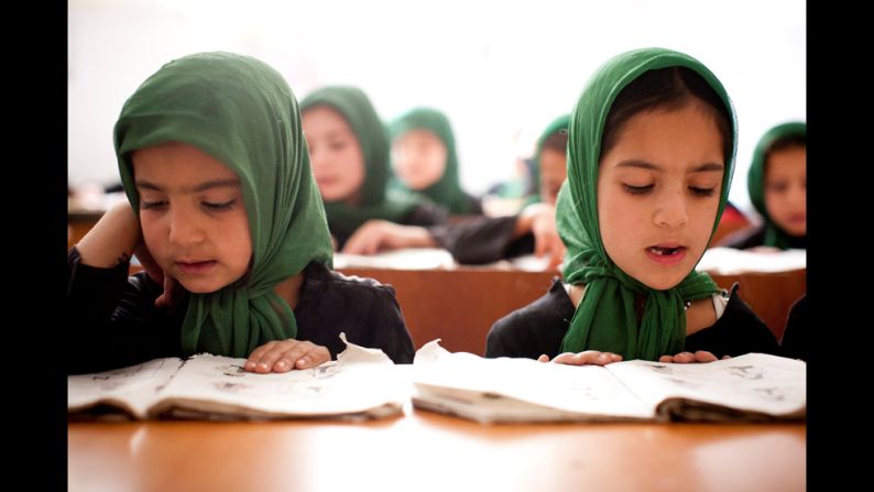 Photographer Veronique de Viguerie lived in Afghanistan for many years. "With this education," de Viguerie said, "some of these girls will be able to protect Afghan women, to find solutions for the future, to be the change of the country."