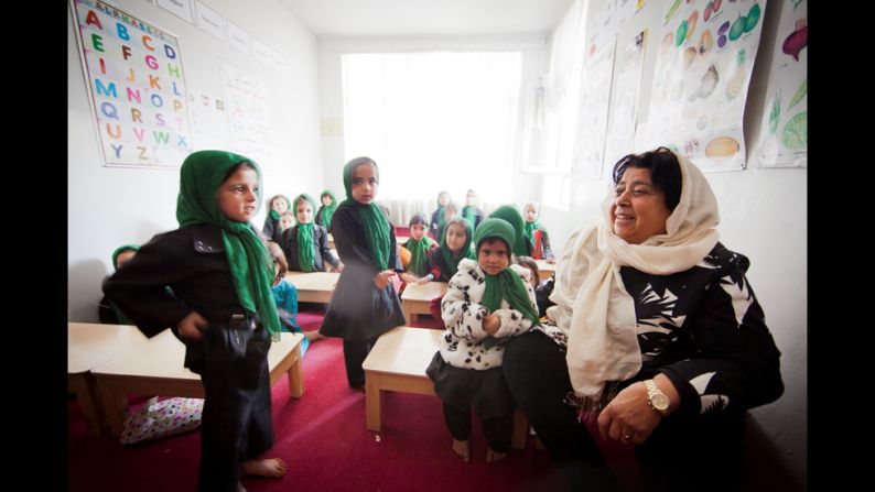 To shield the students from attacks, Jan has built a new stone wall to surround the school. She also employs staff and guards who test the water for poison and check the air quality for gas. "People are so much against girls getting educated," Jan said. "So we have to do these precautions."