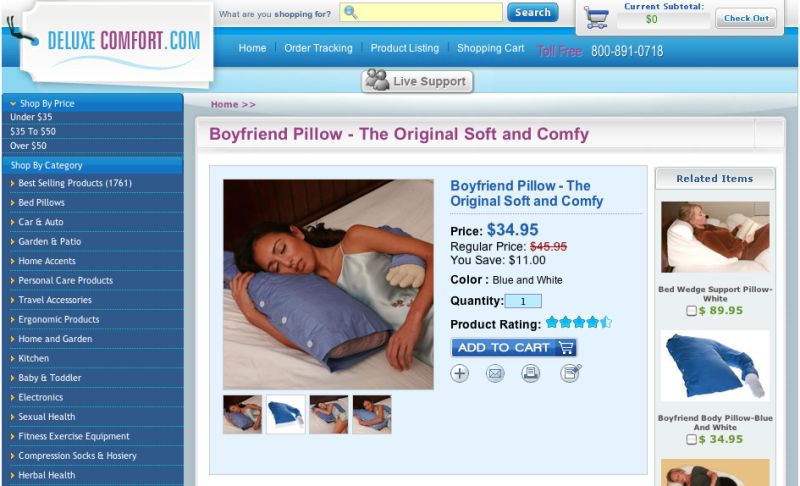 Original boyfriend outlet pillow