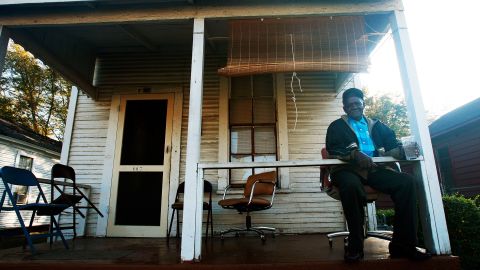 Emmitt Coleman, 81, relaxes after voting in Alabama. An Alabama county has taken the Voting Rights Act to the Supreme Court.