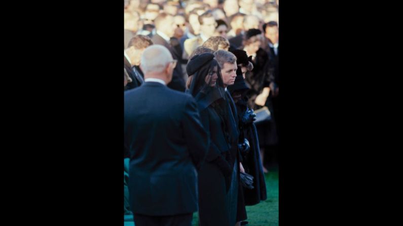 John F. Kennedy's widow, Jacqueline Kennedy, and brother Robert Kennedy attend his funeral at Arlington National Cemetery. See the complete gallery of photos at <a href="index.php?page=&url=http%3A%2F%2Flife.time.com%2Fhistory%2Fjohn-f-kennedys-funeral-photos-from-arlington-cemetery-november-1963%2F%231" target="_blank" target="_blank"><strong>LIFE.com</strong></a>.