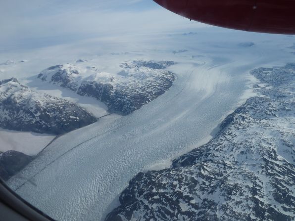 Giant glacier near Narsarsuaq, Greenland.