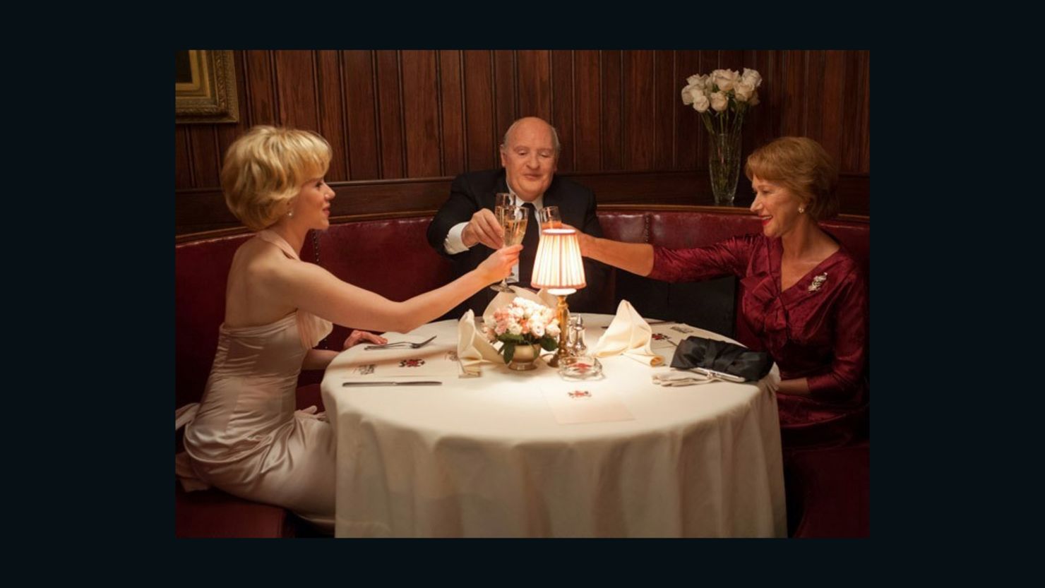 "Hitchcock" stars Scarlett Johansson as Janet Leigh, Anthony Hopkins as the director and Helen Mirren as his wife, Alma Reville.