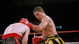 19 Jun 1993: Hector Camacho (right) lands a punch on opponent Tom Alexander. Mandatory Credit: Holly Stein /Allsport 
