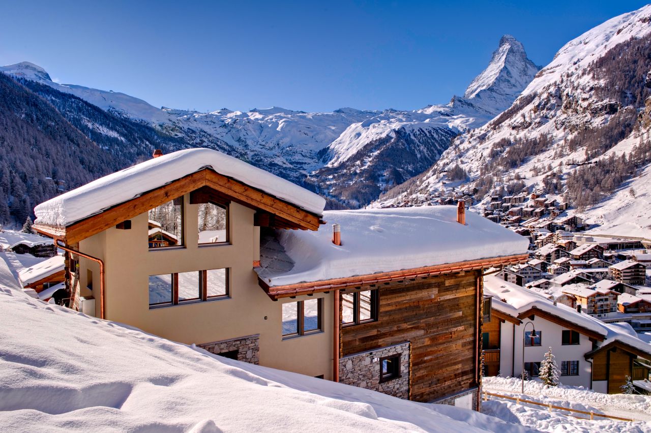 Grace has everything you'd expect from a luxury chalet, with the requisite yoga room to the extensive bar, but the real selling point is the stunning views it offers of the Matterhorn.