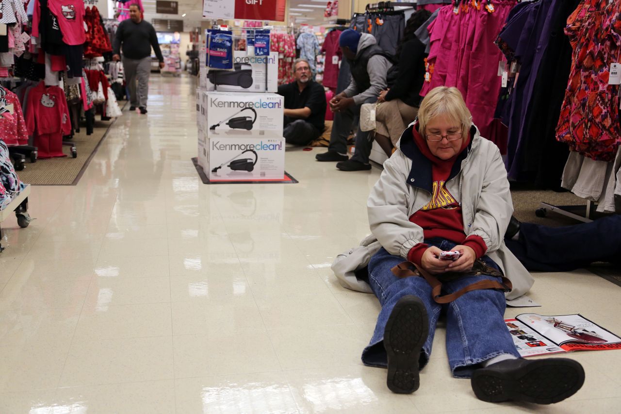 Shoppers came out early at Sears for the 4 a.m. doorbuster deals in Highland, Indiana.
