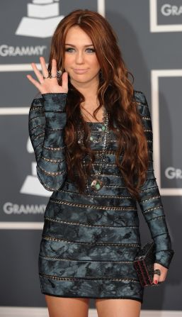 At the Grammy Awards in 2010, Cyrus showed off a more adult look and a new hair color.