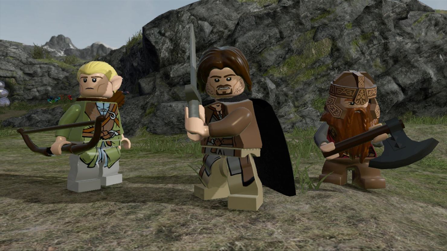 Characters in the new Lord of the Rings LEGO game deliver lines from the movies.
