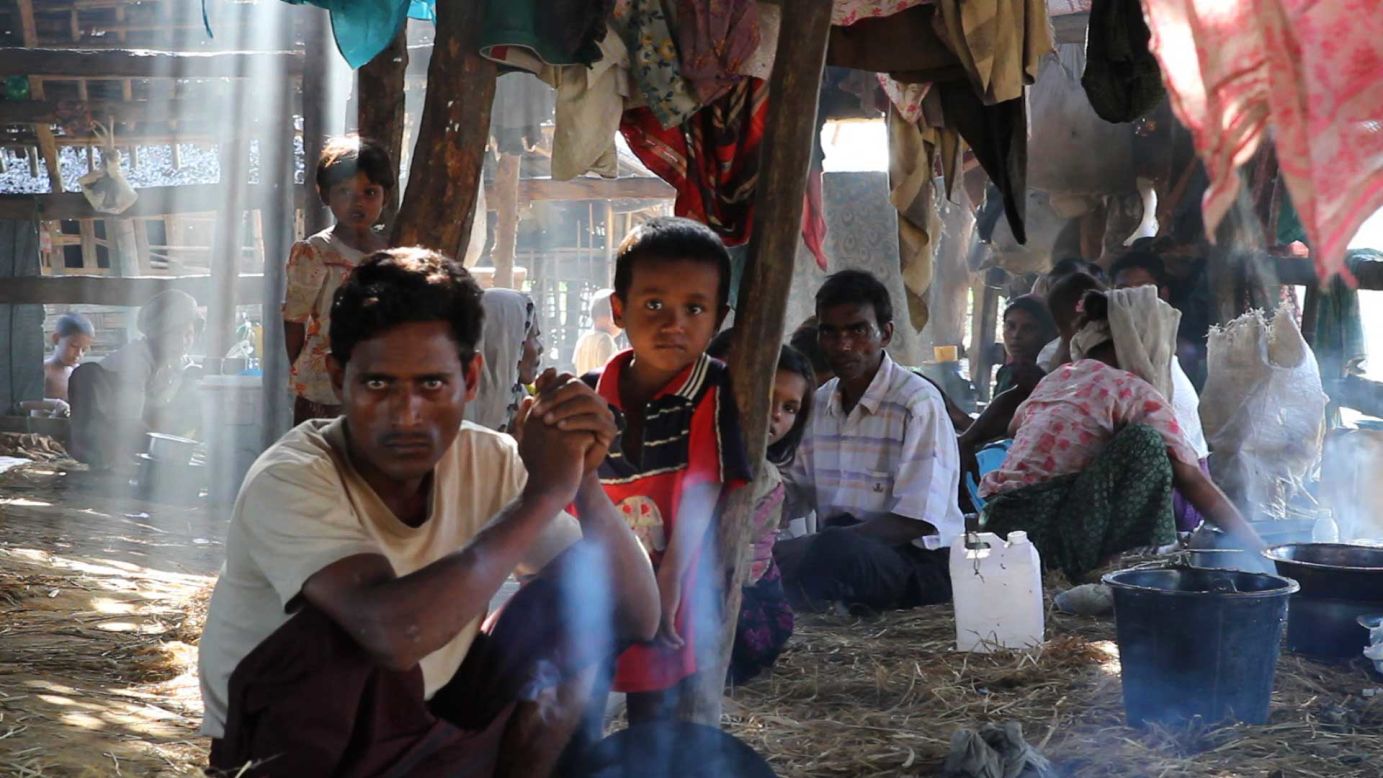 Tens of thousands of Muslim Rohingya are forced to live in apalling conditions after fleeing from their homes.