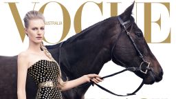 Champion thoroughbred Black Caviar appears on the December issue of Vogue Australia. It is the first time in the 53-year history of the magazine that a horse has featured on the front cover.