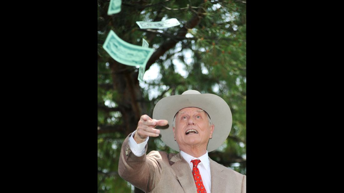 Hagman poses at a photo call for "Dallas" during the 2010 Monte Carlo Television Festival.