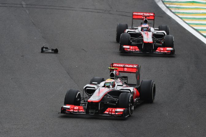 Hamilton had led at Interlagos before a collision with Force India's Nico Hulkenburg forced him out of the race and allowed teammate Jenson Button to pass and claim victory.
