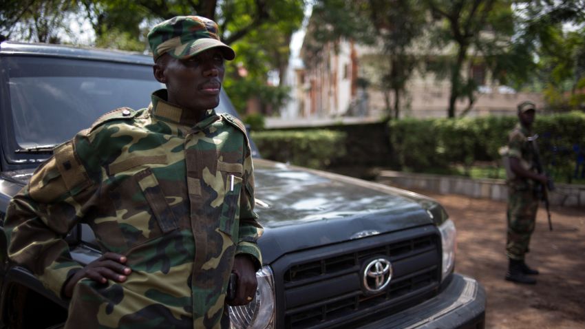 The head of the M23 rebel military forces on November 25, 2012 in Goma in the east of the Democratic Republic of the Congo.