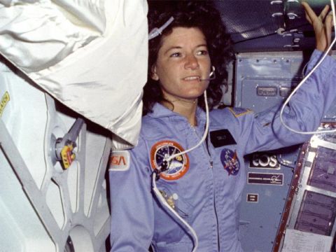 Sally Ride became the first American woman to go into space when she was part of a crew aboard the space shuttle Challenger in June 1983.